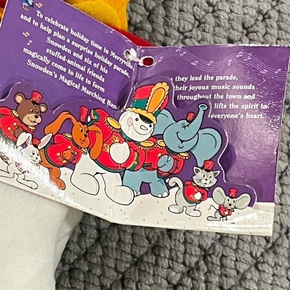 Tagged 1999 8" Snowden Plush Snowman Drum Major Ornament Christmas Beanie Target - Picture 11 of 13